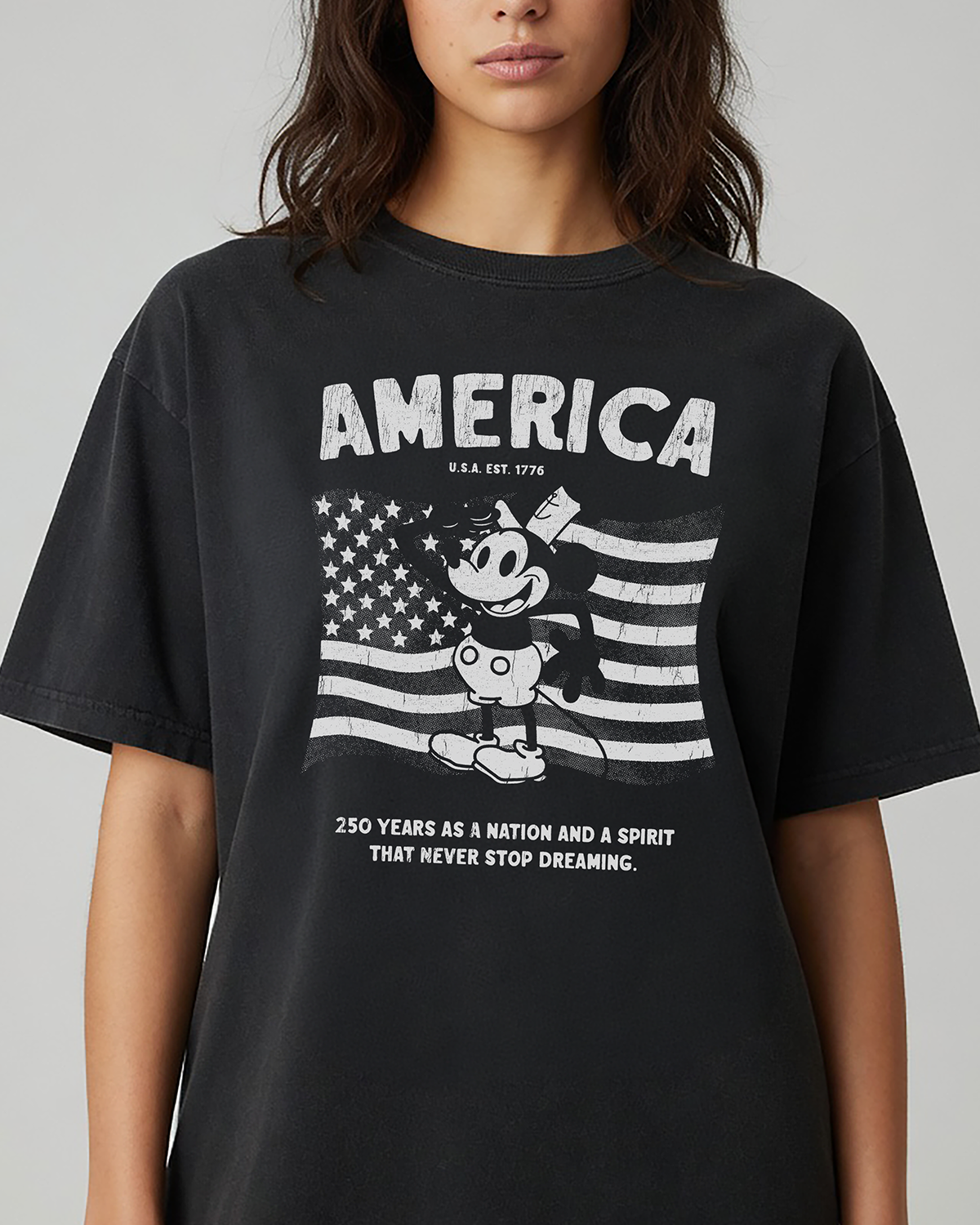 Black Vintage America 250 Tee 🇺🇸 - in 2 Styles — Park Hop Tees